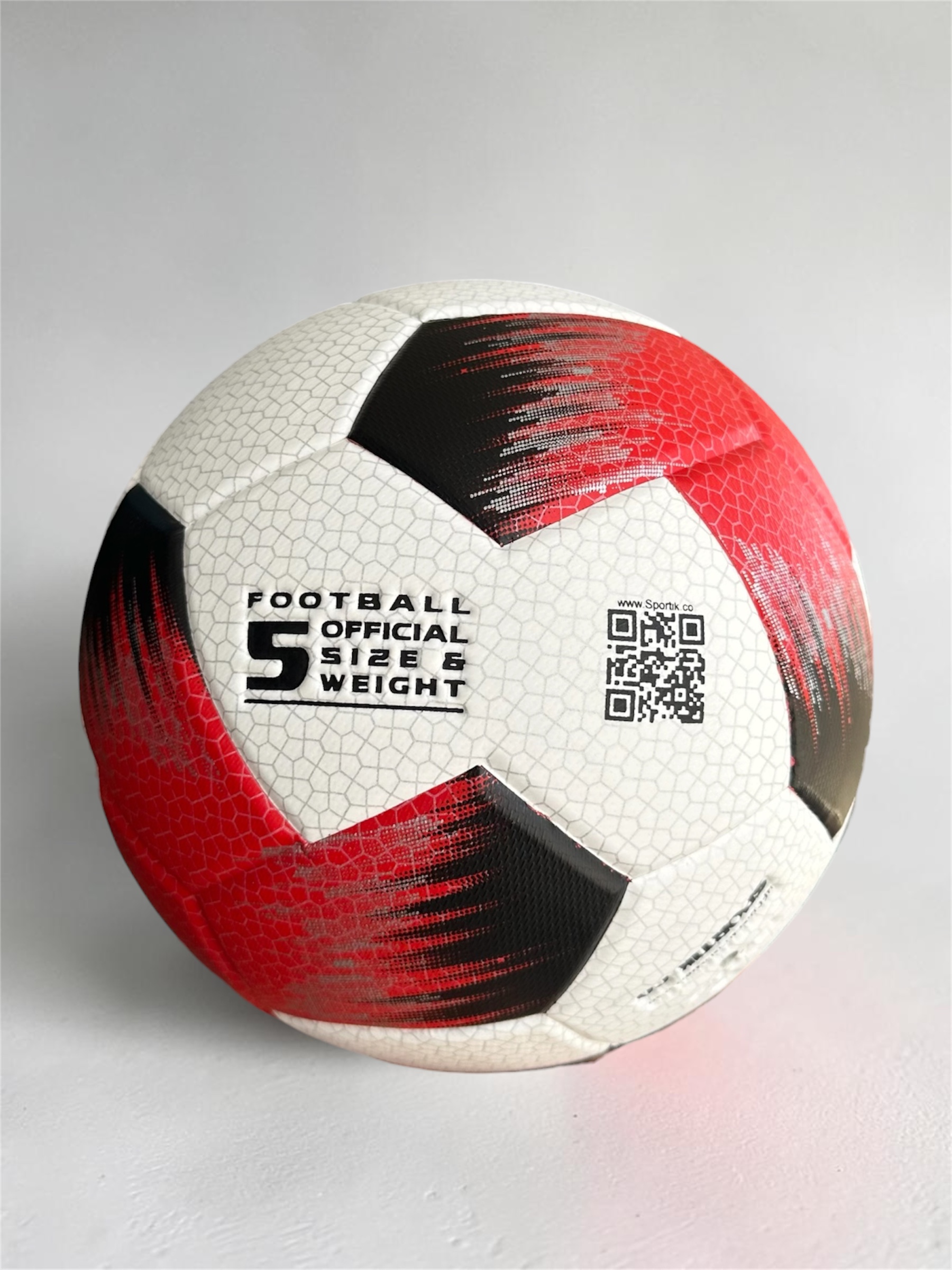Balón de Fútbol Competencia No.5 Rojo Negro - Imagen 2