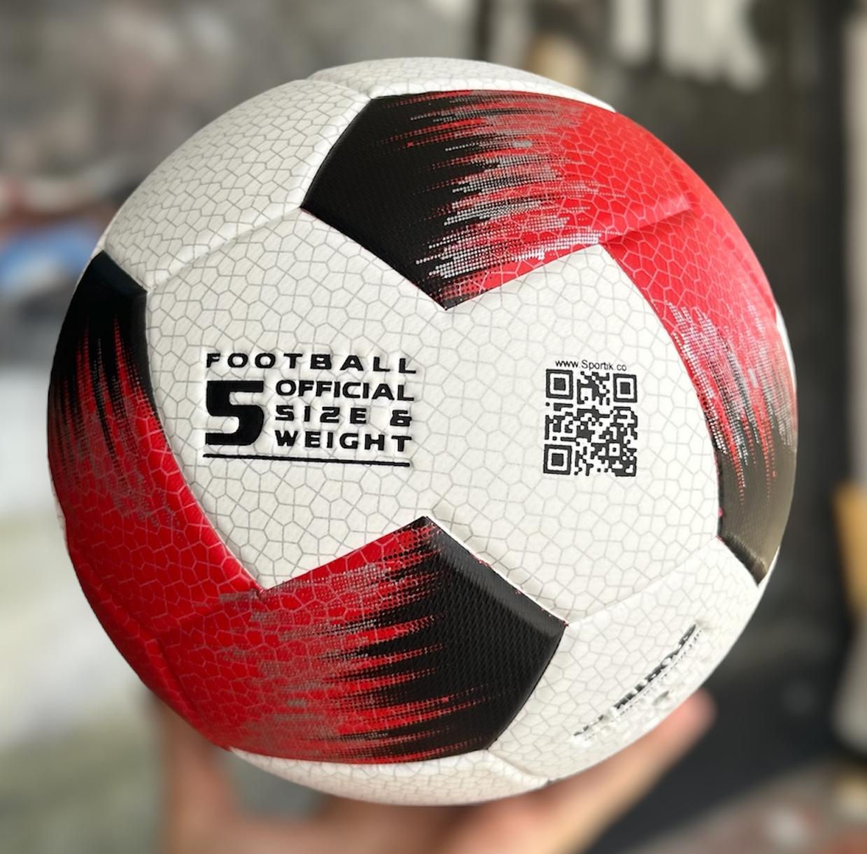 BALÓN DE FÚTBOL #5 ROJO NEGRO - Imagen 2