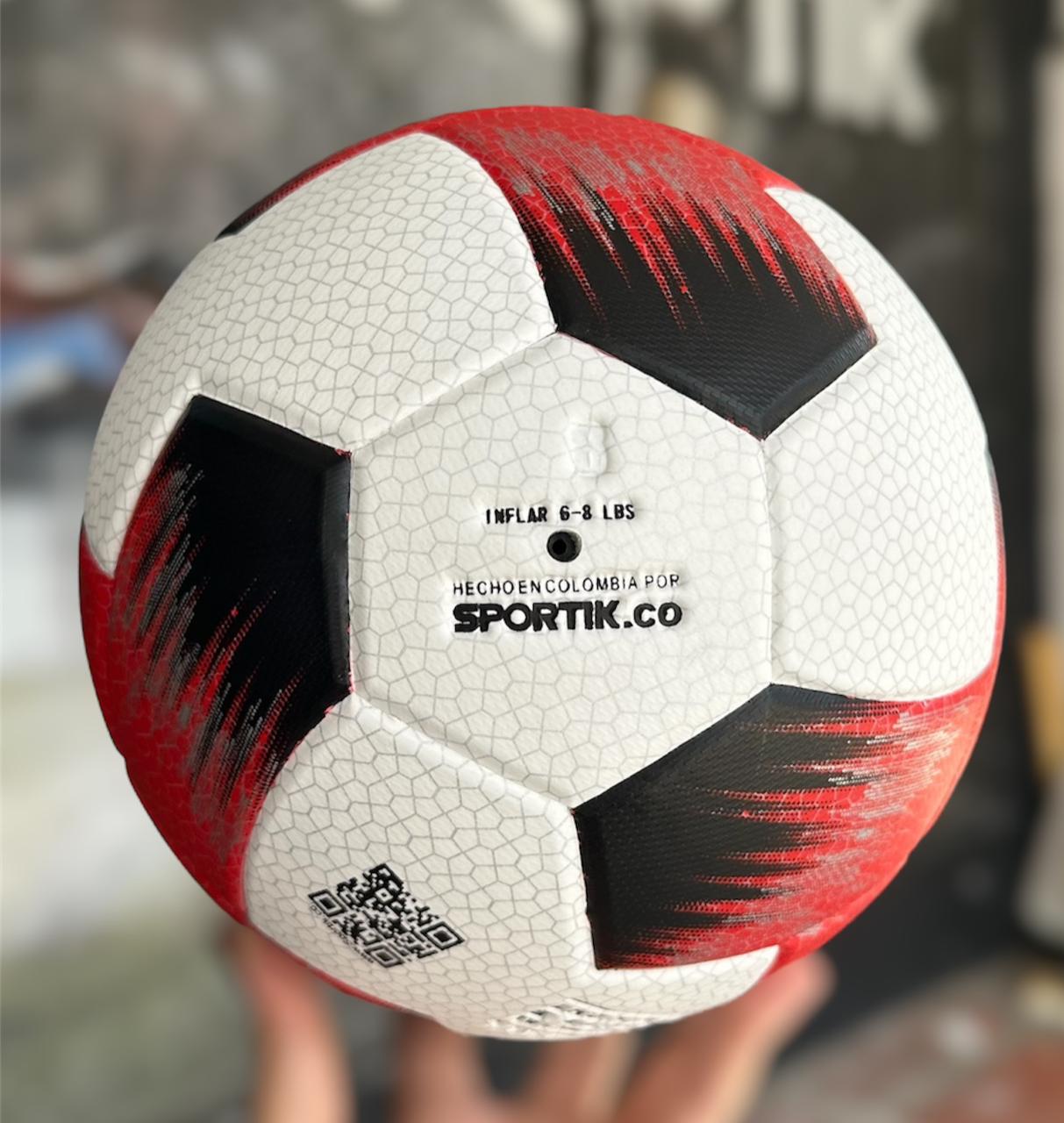 BALÓN DE FÚTBOL #5 ROJO NEGRO - Imagen 3