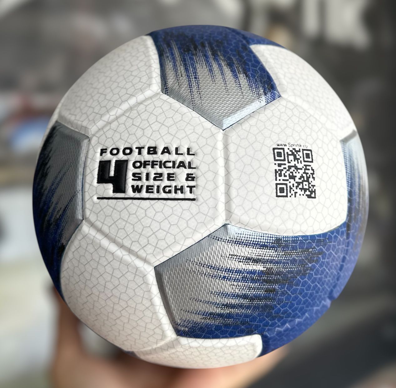 BALÓN DE FÚTBOL #4 AZUL GRIS - Imagen 2